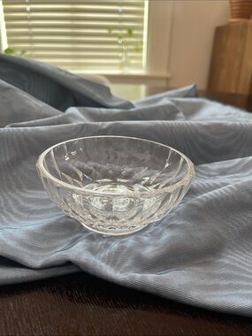 Vintage Crystal glass trinket dish